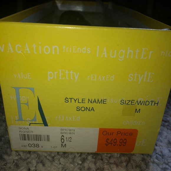 Brown Etienne Aigner Ester Sandals 6.5 - Picture 10 of 10